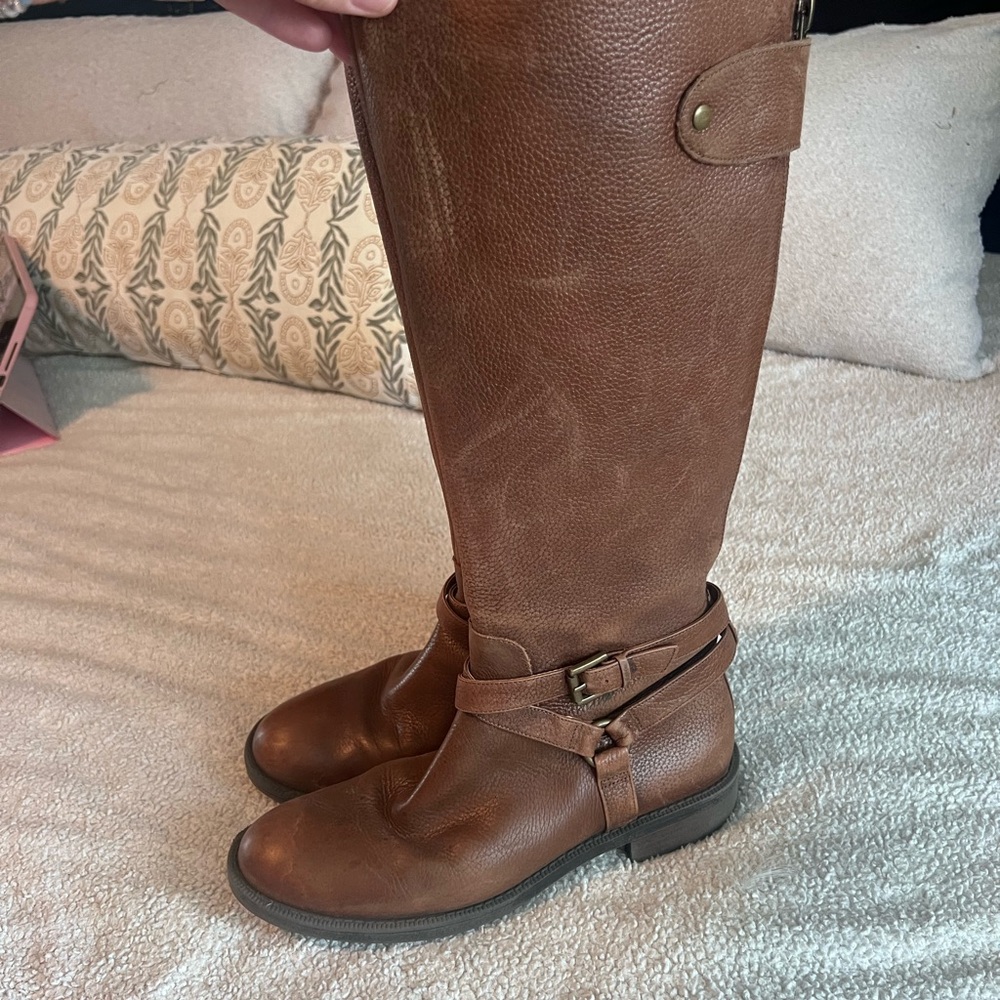 Enzo Angiolini Brown Combat & Moto Boots